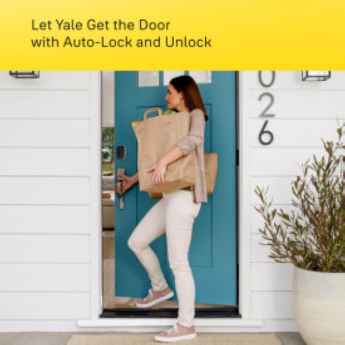 Yale Assure Lock 2 Touch Deadbolt, Satin Nickel Smart Keyless Entry Door Lock with Z-Wave (ZW3) Connected Touch Keypad and Fingerprint Scanner, YRD450-F-ZW3-619