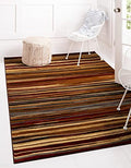Unique Loom Barista Collection Area Rug - Icatu (3' 1" x 5' 3" Rectangle, Beige/Brown) - size: 3'1" x 5'3" (Rectangular)