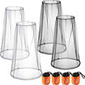 HESTYA 4 Pack Mosquito Head Net Mesh Face Cover Outdoor, Black, Gray