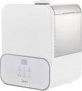 Midea 6L (1.6 Gal) Warm & Cool Mist Ultrasonic Humidifier, Top Fill Design, Smart Humidity Control with Auto Mode, 24-Hour Runtime, Essential Oil Tray, Timer & Night Light, White