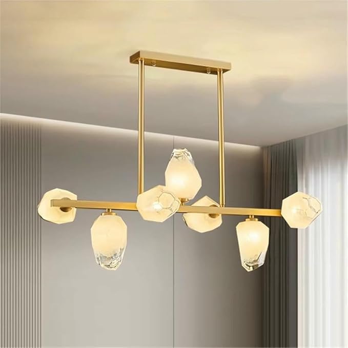 Pendant Lights Nordic Smart Home Decoration Pendant Light, Living Room Dining LED Indoor Lighting(Warm White,Golds 7 Heads)