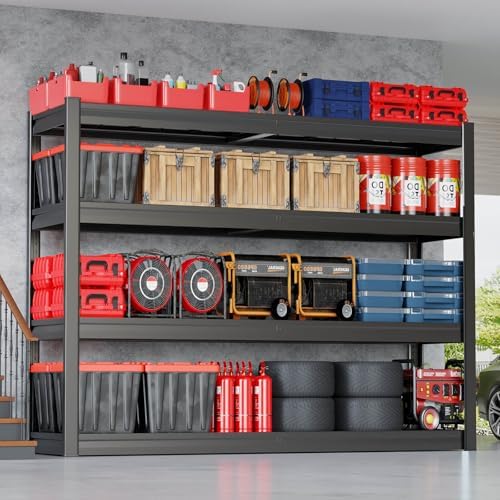 67" Wide Garage Shelving Unit, 30" D Heavy Duty Garage Storage Shelves,3500 LBS Capacity, Industrial Adjustable Shelves for Basement,Kitchen,Warehouse, 2 Pack