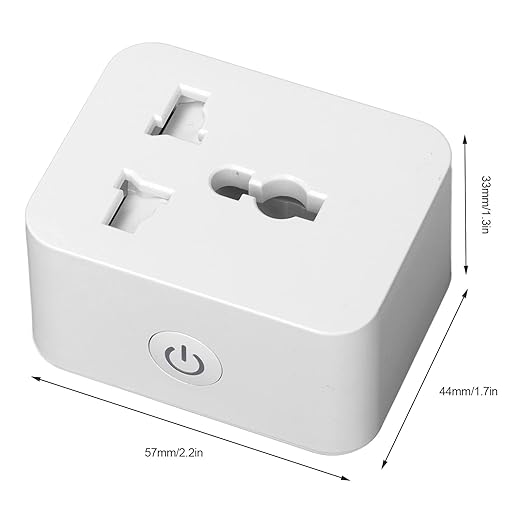 Smart Mini Plug 15A US Plug AC 100 to 240V Smart Home Outlet with Timer Function Voice & APP Control 2.4G for Home, No Hub Required