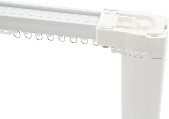 Electric Curtain Tracks, 47.2-86.6in Motorized Curtain Rod System with 3 Control Methods, Low Noise, Automatic Curtain Opener Ceiling Track for ＜2.2m/7.21ft, Load Capacity 88.18lbs