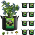 FEED GARDEN 25 Gallon Plant Grow Bags 8 Pack 300G Fabric Pots with Handles