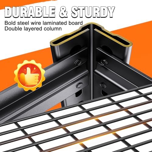 Set of 10 Garage Shelving-78"x46"x20" 5 Tier Storage Shelves,Adjustable Heavy Duty Metal Shelving Unit and Storage Large Wire Rack,Utility Steel Shelf for Warehouse Industrial Pantry Basement 3000 lbs