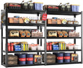 Metal Garage Shelving Unit, Heavy Duty Adjustable Industrial Storage Shelves, Steel Storage Rack for Garage, Warehouse, Basement, Black, 72" H x 47.2" W x 23.6" D, 10 Pack