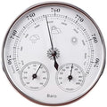 All Season Thermometer Barometer Hygrometer, Aluminum Indoor Outdoor Weather Instrument, 5.12 Inch Dial for Home Office Patio Garden