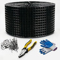 Solar Panel Bird Guard Mesh 6In x100 Ft 70 Fasteners Solar Critter Guard Solar Panel Pigeon Guard Bird proofing Solar Panel Bird mesh PVC Coated Galvanized net Pigeon Deterrent
