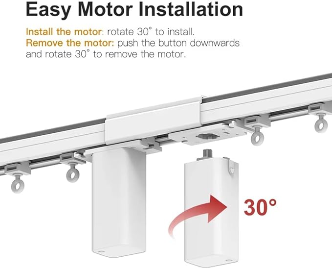 Dual Motor WiFi Smart Curtain Track System, Ripple Fold Electric Drapery Rods, Independent Left Right Control Day Night Curtains, Compatible with Alexa & Google Home (4 meters (157.4 inches))