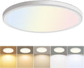 hunhun 3200lm LED Flush Mount Ceiling Light 12 Inch,5CCT Adjustable, Super Slim 0.87 inch led Ceiling Light Fixture for Bedroom, Living Room, Dining Room (White, 1-Pack)