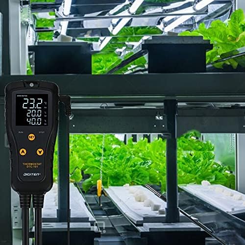 DIGITEN DTC101 Temperature Controller Digital Heat Mat Thermostat Greenhouse Thermostat Outlet Heating Cooling Temperature Control Seedlings Germination Rooting Fermentation Reptiles