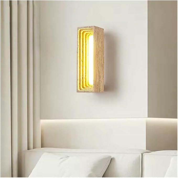 Wall Lamp Japanese Creative Atmosphere Background Decorative Light Modern and Simple Living Room Bedroom Led(Neutral Light)