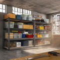 REIBII 2000LBS Storage Shelves,4-Tier Adjustable Garage Shelving for Pantry