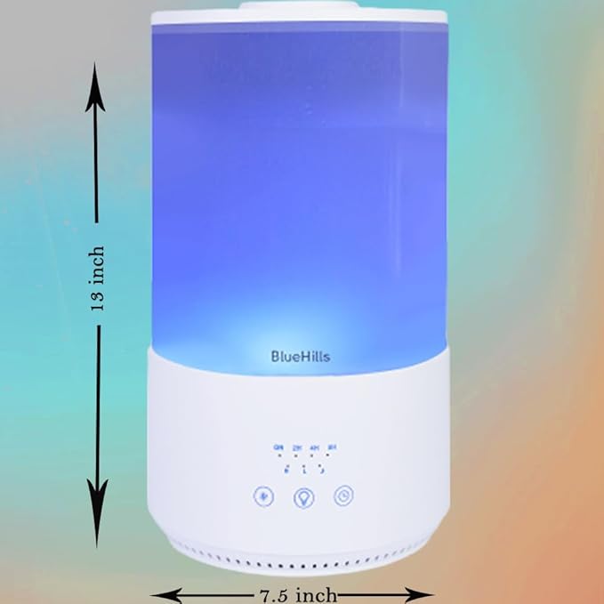 BlueHills Premium Set of Two Large 4000 ML Tall and 2300 ML XL Essential Oil Diffusers Humidifier Combo for Large Room Home with Décor LED Lights Great Gift – Value Pack of White
