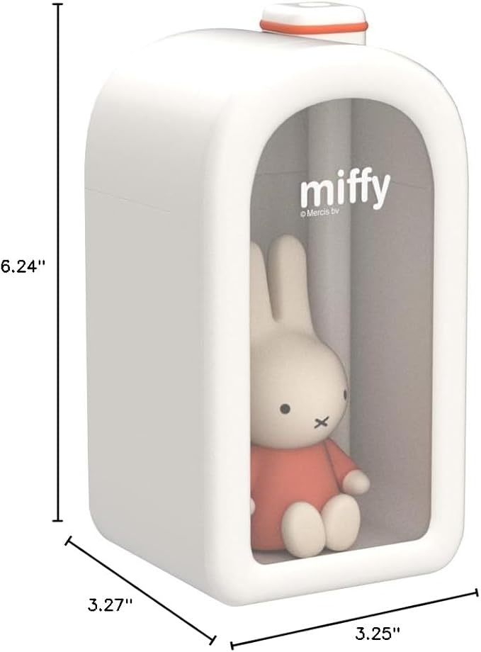 Mipow X Miffy Cool Mist Humidifier - Ultrasonic Quiet , Mini Cute Humidifier with Night Light for Bedroom/Babies Nursery/Office, 380ml
