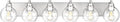 Bathroom Light Fixtures, 6 Light Brushed Nickel Vanity Light, 38 Inch Modern Wall Sconces with Globe Clear Glass Shade, Vanity Lighting Fixtures Over Mirror, VL195-BN-6
