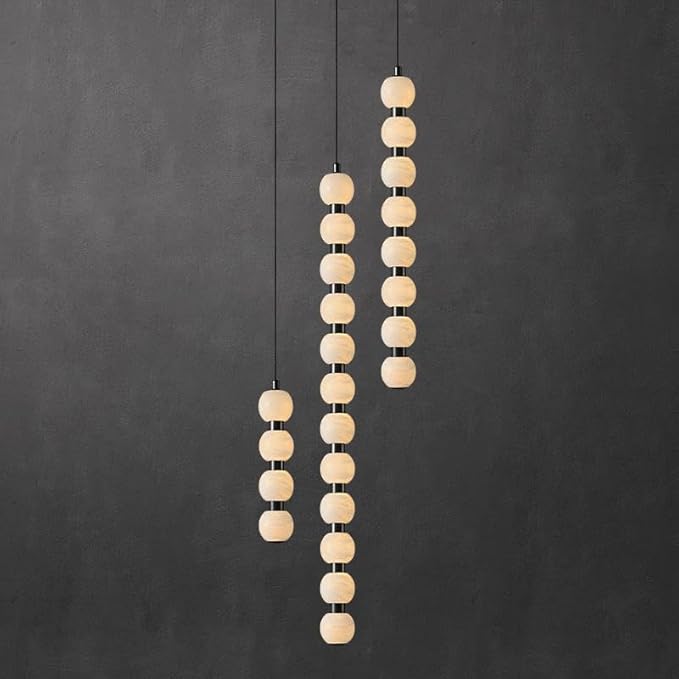 Pendant Lights, Modern Home Decor led Lights Pendant Light Lamps forstaircase Chandeliers for Living Room Hanging Indoor Lighting(Black 4 Head,RC Remote dimming)