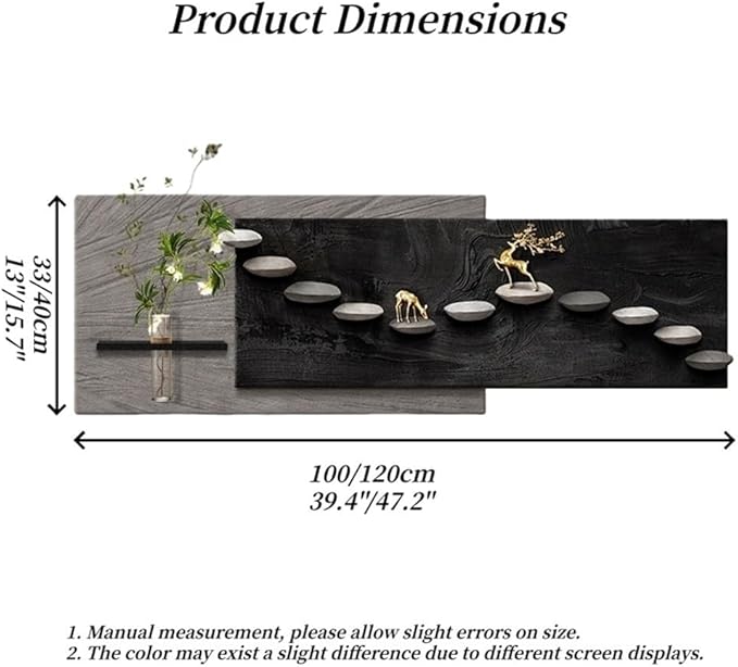 3D Sandstone Texture LED Wall Art with Vase, Plug-in Auspicious Modern Meditation Wall Hanging Sculpture, Minimalism Artwork Decor for Living Room Bedroom Meditation Space(C,120x40cm)
