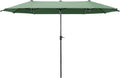 HERA'S PALACE 13 ft Double-Sided Twin Outdoor Market Patio Umbrella with Crank Large Table Umbrella for Deck Market Backyard Powerful UV Protective, Mint