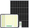 intelamp Solar Flood Lights Outdoor Waterproof, 20000mAh 2000LM Floodlight Exterior with Remote 16.4 FT Cable, 2-12H Timer Dusk to Dawn Security Spots Lighting Outside for Garden Pathway