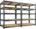 CypBed Garage Shelving Unit 35.6" W x 16" D x 72" H, 5 Tier,2pcs
