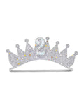 Baby Birthday Hair Clips Pin Birthday Girls Hairclips Cake Crown Girls Hairpin JBC34 (Silver Crown-2)