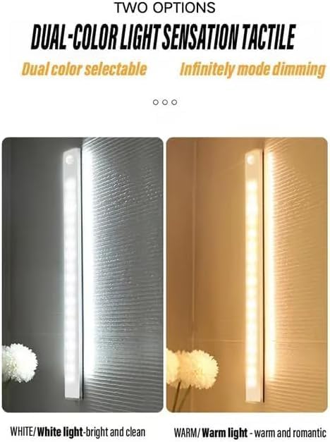 2025 Upgraded Punch-Free Smart Sensor Magnetic Rechargeable LED Lights, Rechargeable Motion Sensor Light, Wireless Motion Sensor Indoor Lights, Stick On Lights for Kitchen/Stairs (8PC-White, 3.9in)