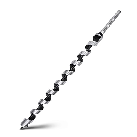 1-1/8 x 23.6 inch Auger Drill Bit for Wood,Hex Shank Ship Auger Bit for Soft Wood, Hard Wood, Plastic, Composite Materials and DIY Projects