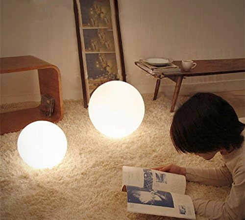 Mr.Go 6-inch RGB Color-Changing LED Globe Orb Light w/Remote, Mood Lamp Kids Night Light, 16 Dimmable Colors & 4 Modes, Battery & AC Adapter Power, Home Bedroom Patio Pool Decorative Lighting