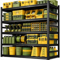 Garage Shelving,2-in-1 Adjustable Storage Shelves with Guard