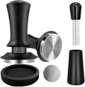 Gmnuiy51mm Coffee Espresso Tamper ，with Stainless Steel Base Tamper ，Silicone Tamper Mat,Black Espresso Distribution Tool， Coffee puck screen