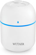 Portable Small Humidifier, WUTAER USB Personal Desktop Humidifier for Car, Office Room, Bedroom, Auto Shut-Off, 2 Mist Modes, Super Quiet(220ml, White)