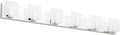 Aipsun 6 Lights Dimmable Modern LED Bathroom Vanity Light Acrylic Stainless Steel Chrome Up and Down Bathroom Wall Light Over Mirror(White Light 6000K)