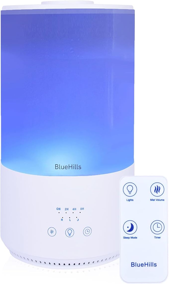 BlueHills Premium Set of Two Large 3000 ML and 4000 ML XL Essential Oil Diffusers Humidifier Combo for Large Room Home with Décor LED Lights Great Gift – Value Pack of White