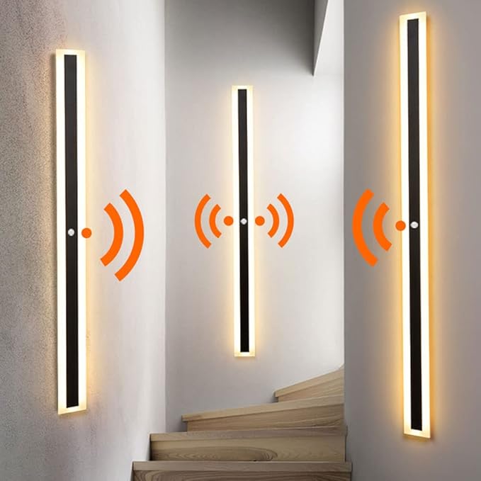 Indoor Linear LED Wall Lamp with Motion Sensor - Ideal for Hallway & Bedroom s