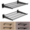 Garage Wall Shelving 24"x16.5" 2-Pack, Wall Mounted Shelves, Black