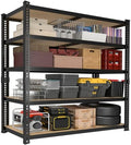 78'' H Garage Storage Shelves, Shelving Units and Storage, Heavy Duty Garage Shelving, Metal Shelves for Basement, Warehouse, Pantry, Kitchen, 78''H x 40''W x 16''D, 2200 LBS