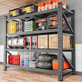 Set of 2 48" Wide Heavy Duty Garage Shelving Units,3000LBS 24 Deep Storage Shelves,Metal Garage Shelves,Large Storage Rack,Steel Shelf,Industrial Shelving for Shop,Warehouse,48" W x 24" D x 70" H