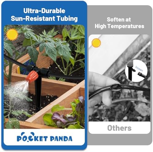 Misting Drip Irrigation System for Garden Watering,Raised Bed 60FT