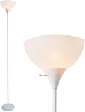 Newhouse Lighting NHFL-JO-WH Joey 71-inch Modern Standing, Torchiere Floor Lamp for Bedrooms, Living Room | Durable Floor Lamp for Home, Office, Reading (White)