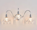 Chrome Bathroom Vanity Lights Modern Crystal Vanity Lighting Fixtures 3-Lights Bathroom Lights for Bathroom Bedroom Kitchen Living Room Dining Room