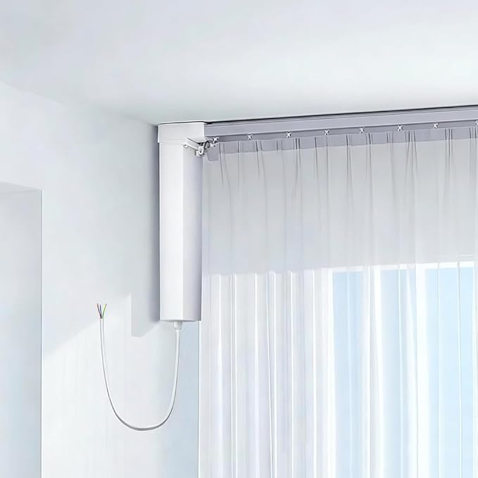 Heavy Duty Motorized Curtain Track, Pre-Assembled Automatic Curtain Opener System, Dry Contact Electric Curtains with Remote, 2.5N Smart Window Treatment Rod (4.0 meters (157.4 inches))
