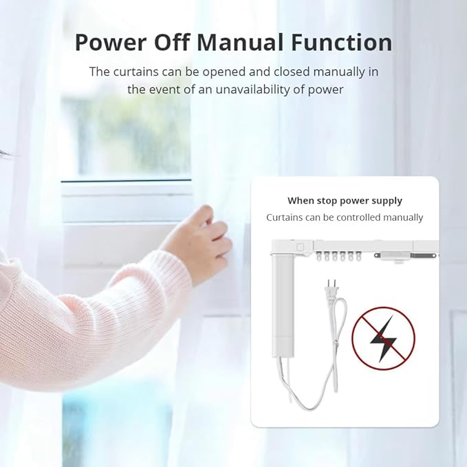 S Fold Motorized Curtain Track Kit with Remote, 1.8N Dry Contact Smart Curtain Opener System, Automatic Ripple Fold Drapery Rail for Hotel & Smart Home Integration (5.0 meters (196.8 inches))