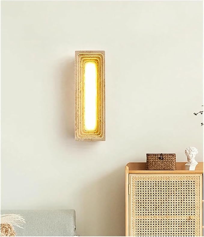 Wall Lamp Japanese Creative Atmosphere Background Decorative Light Modern and Simple Living Room Bedroom Led(Neutral Light)