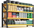 Letaya 4000LBS Heavy Duty Storage Shelves,70" H Metal Garage Shelving Units,4 Tier Large Tall Industrial Shelving,Adjustable Utility Rack Shelf for Warehouse,Basement (Yellow, 60" W x 24" D x 70" H)