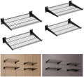 Garage Wall Shelving 24"x16.5" 4-Pack, Wall Mounted Shelves, Black