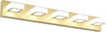 Ralbay Modern LED Gold Bathroom Vanity Lights 5 Lights LED Modern Gold Vanity Lights Over Mirror Fixture Acrylic Gold Vanity Wall Light (White Light 6000K), 33.5 inch, 8590-gold-silver