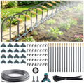 100FT 1/4" Quick-Connect Drip Irrigation System Kit, Automatic Garden Watering System with 16 Pcs Adjustable Spray Nozzles for Garden, Greenhouse, Yard, Lawn