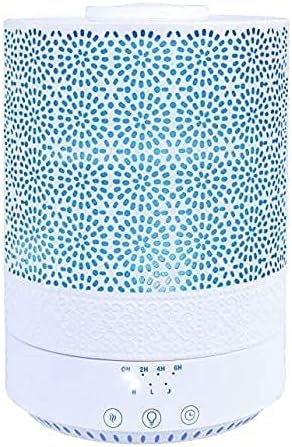 BlueHills Premium Set of 2 2500 ML Large Essential Oils Diffusers for Big Rooms High Mist Output XL Capacity Adjustable Cool Mist Great Gift – Value Pack of 2 Dark Wood Grain and Decorative Design
